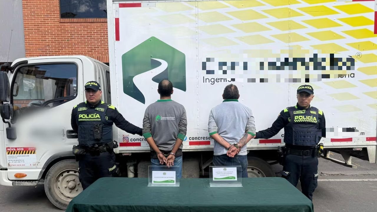 Cayeron en flagrancia dos sujetos robando maquinaria de las obras del Metro de Bogotá
