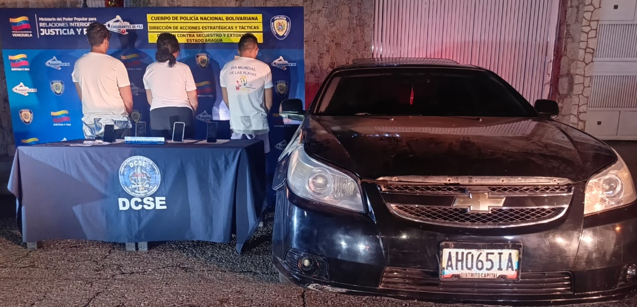 PNB capturó a tres extorsionadores en Aragua