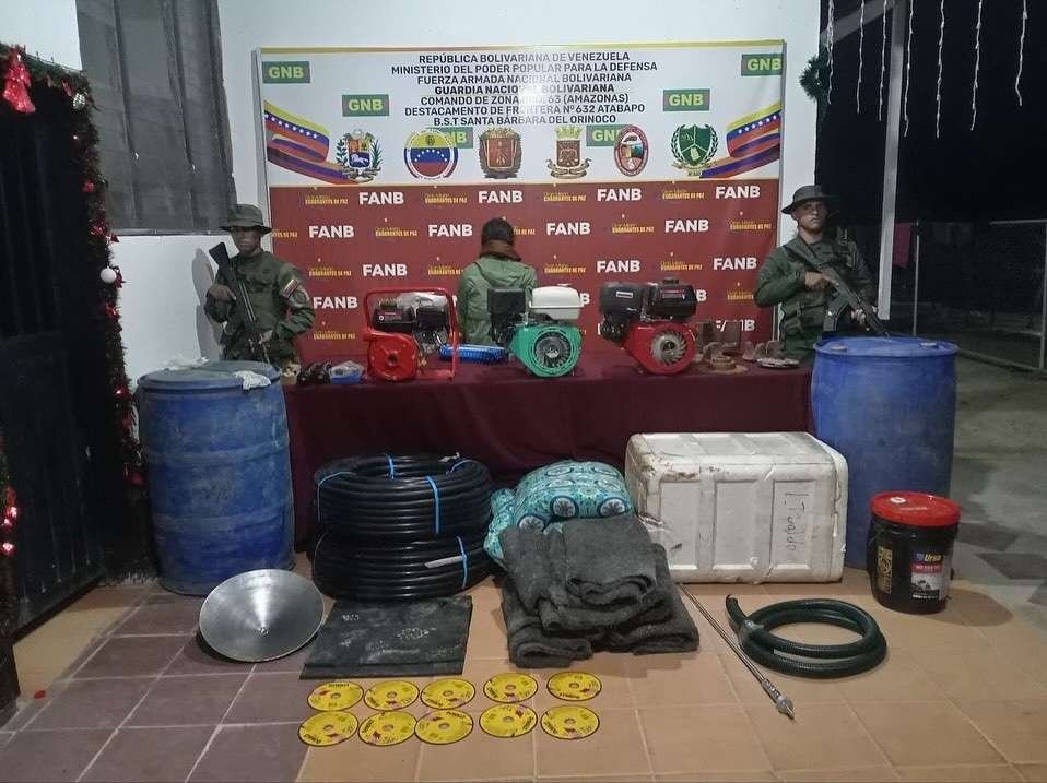 Preso un hombre con material para minería ilegal